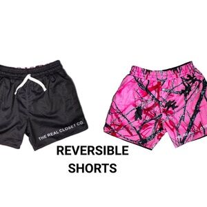 Reversible Black and Pink Shorts